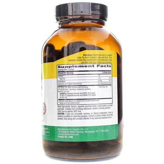Omega-3 Fish Body Oils 1000 Mg, CTL